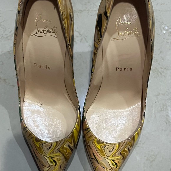 Christian Louboutin Multicolor Marble Pigalle Follies Pumps - Picture 9 of 9